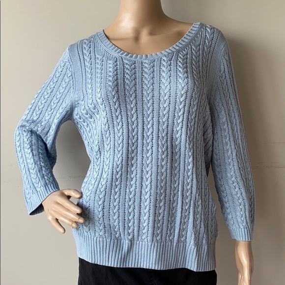 Brooks Brothers Sweaters - Brooks Brothers Women V-Neck Cable Knit Sweater